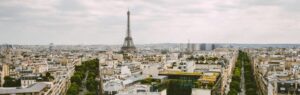 Vue panoramique de Paris illustrant la présence stratégique du BOI à Paris.