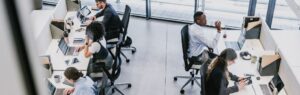Employees working in a modern office in Thailand, illustrating thailand working hours.
